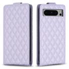 For Google Pixel 8 Pro Diamond Lattice Vertical Flip Leather Phone Case(Purple) - 1