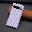 For Google Pixel 8 Pro Diamond Lattice Vertical Flip Leather Phone Case(Purple) - 3