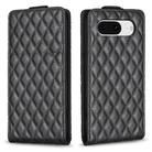 For Google Pixel 8 Diamond Lattice Vertical Flip Leather Phone Case(Black) - 1