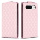 For Google Pixel 8 Diamond Lattice Vertical Flip Leather Phone Case(Pink) - 1