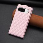 For Google Pixel 8 Diamond Lattice Vertical Flip Leather Phone Case(Pink) - 3