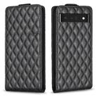 For Google Pixel 7 Pro Diamond Lattice Vertical Flip Leather Phone Case(Black) - 1