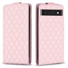 For Google Pixel 7 Pro Diamond Lattice Vertical Flip Leather Phone Case(Pink) - 1