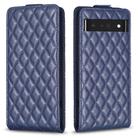 For Google Pixel 7 Pro Diamond Lattice Vertical Flip Leather Phone Case(Blue) - 1