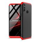 For OPPO Realme C3 GKK Three Stage Splicing Full Coverage PC Protective Case(Black Red) - 1