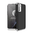 For OPPO Realme 6 GKK Three Stage Splicing Full Coverage PC Protective Case(Black Silver) - 1