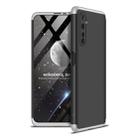 For OPPO Realme 6 Pro GKK Three Stage Splicing Full Coverage PC Protective Case(Black Silver) - 1