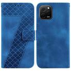 For Huawei nova Y61/Enjoy 50z 7-shaped Embossed Leather Phone Case(Blue) - 1