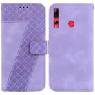 For Huawei P Smart+ 2019/Enjoy 9s 7-shaped Embossed Leather Phone Case(Purple) - 1