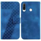 For Huawei P30 lite/nova 4e 7-shaped Embossed Leather Phone Case(Blue) - 1