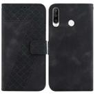 For Huawei P30 lite/nova 4e 7-shaped Embossed Leather Phone Case(Black) - 1