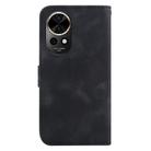 For Huawei nova 12 Seven-shaped Embossed Leather Phone Case(Black) - 3