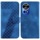 For Huawei nova 12 Pro Seven-shaped Embossed Leather Phone Case(Blue) - 1