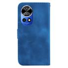 For Huawei nova 12 Pro Seven-shaped Embossed Leather Phone Case(Blue) - 3