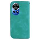 For Huawei nova 12 Ultra Seven-shaped Embossed Leather Phone Case(Green) - 3