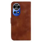 For Huawei nova 12 Ultra Seven-shaped Embossed Leather Phone Case(Brown) - 3