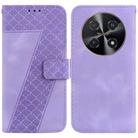 For Huawei nova 12i 4G Global Seven-shaped Embossed Leather Phone Case(Purple) - 1