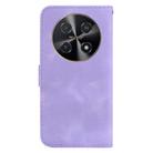 For Huawei nova 12i 4G Global Seven-shaped Embossed Leather Phone Case(Purple) - 3