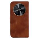 For Huawei nova 12i 4G Global Seven-shaped Embossed Leather Phone Case(Brown) - 3
