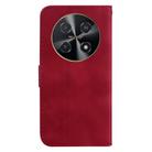 For Huawei nova 12i 4G Global Seven-shaped Embossed Leather Phone Case(Red) - 3