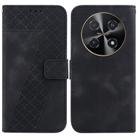 For Huawei nova 12i 4G Global Seven-shaped Embossed Leather Phone Case(Black) - 1