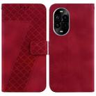 For Huawei nova 13 Pro Seven-shaped Embossed Leather Phone Case(Red) - 1