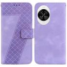 For Huawei nova 14 Seven-shaped Embossed Leather Phone Case(Purple) - 1