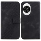 For Huawei nova 14 Seven-shaped Embossed Leather Phone Case(Black) - 1