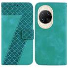 For Huawei nova 14 Ultra Seven-shaped Embossed Leather Phone Case(Green) - 1