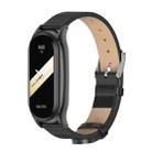 For Xiaomi Mi Band 8 Mijobs Plus Case Microfiber PU Leather Watch Band(Black) - 1