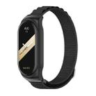 For Xiaomi Mi Band 8 Mijobs CS Case Nylon Breathable Watch Band(Black) - 1