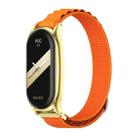 For Xiaomi Mi Band 8 Mijobs Plus Case Nylon Breathable Watch Band(Orange Gold) - 1
