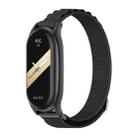 For Xiaomi Mi Band 8 Mijobs Plus Case Nylon Breathable Watch Band(Black) - 1