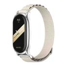 For Xiaomi Mi Band 8 Mijobs Plus Case Nylon Breathable Watch Band(Grey Silver) - 1