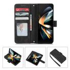 For Samsung Galaxy Z Fold5 Horizontal Flip Leather Phone Case with Pen Slot(Black) - 1