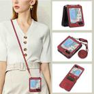 For Samsung Galaxy Z Flip5 Horizontal Flip Leather Phone Case with Long Lanyard(Red) - 1