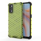 For OPPO Reno4 5G Shockproof Honeycomb PC + TPU Protective Case(Green) - 1