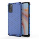 For OPPO Reno4 5G Shockproof Honeycomb PC + TPU Protective Case(Blue) - 1