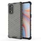 For OPPO Reno4 Pro 5G Shockproof Honeycomb PC + TPU Protective Case(Black) - 1