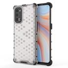 For OPPO Reno4 Pro 5G Shockproof Honeycomb PC + TPU Protective Case(White) - 1