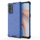 For OPPO Reno4 Pro 5G Shockproof Honeycomb PC + TPU Protective Case(Blue) - 1