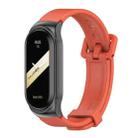 For Xiaomi Mi Band 8 Mijobs CS Case Silicone Watch Band(Orange Black) - 1