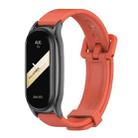 For Xiaomi Mi Band 8 Mijobs Plus Case Silicone Watch Band(Orange Black) - 1