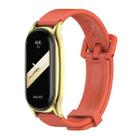 For Xiaomi Mi Band 8 Mijobs Plus Case Silicone Watch Band(Orange Gold) - 1