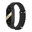 For Xiaomi Mi Band 8 Mijobs Plus Case Marine Silicone Breathable Watch Band(Black) - 1