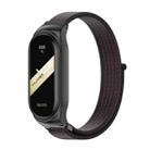 For Xiaomi Mi Band 8 Mijobs CS Case Breathable Nylon Loop Watch Band(Black Red) - 1