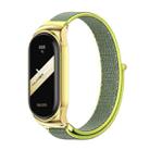 For Xiaomi Mi Band 8 Mijobs CS Case Breathable Nylon Loop Watch Band(Bright Yellow) - 1