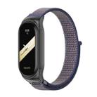 For Xiaomi Mi Band 8 Mijobs CS Case Breathable Nylon Loop Watch Band(Midnight Blue Black) - 1