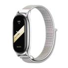 For Xiaomi Mi Band 8 Mijobs Plus Case Breathable Nylon Loop Watch Band(Sea Shell Silver) - 1