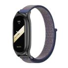 For Xiaomi Mi Band 8 Mijobs Plus Case Breathable Nylon Loop Watch Band(Midnight Blue Black) - 1